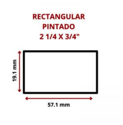 RECTANGULAR PINTADO 2 1/4 X 3/4 57.1 X 19.1 MM